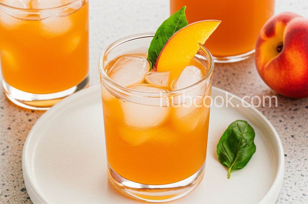 The Deb (Peach-Basil Bourbon Smash) Cocktail