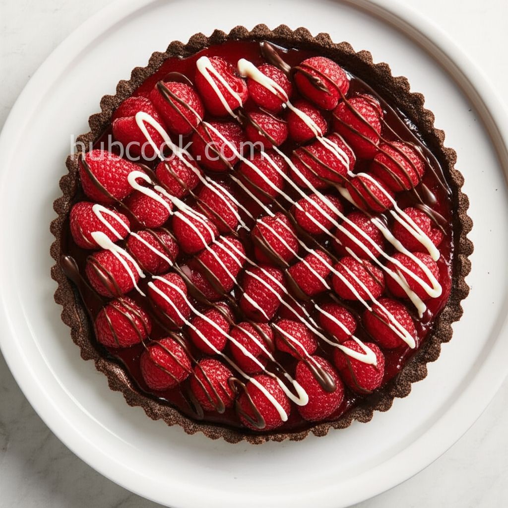 Triple Chocolate and Raspberry Tart
