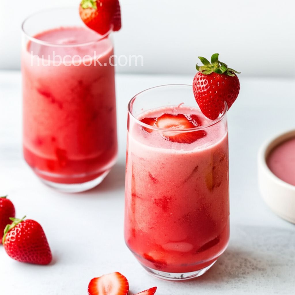 Agua Fresca de Fresas con Crema (Strawberries and Cream)